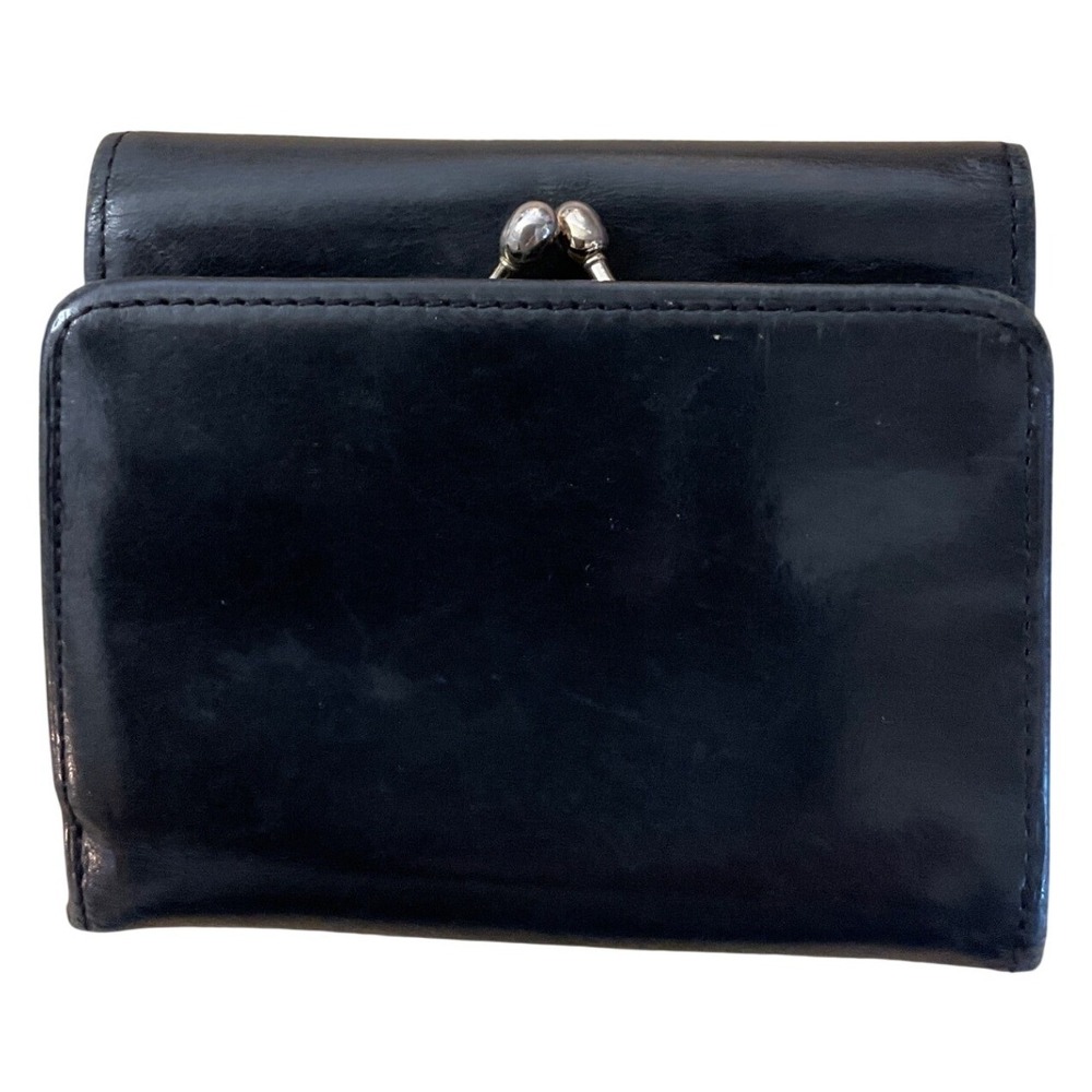 Vintage 90's Y2K Coach Trifold Wallet Kisslock Leather Minimalist Classic Retro